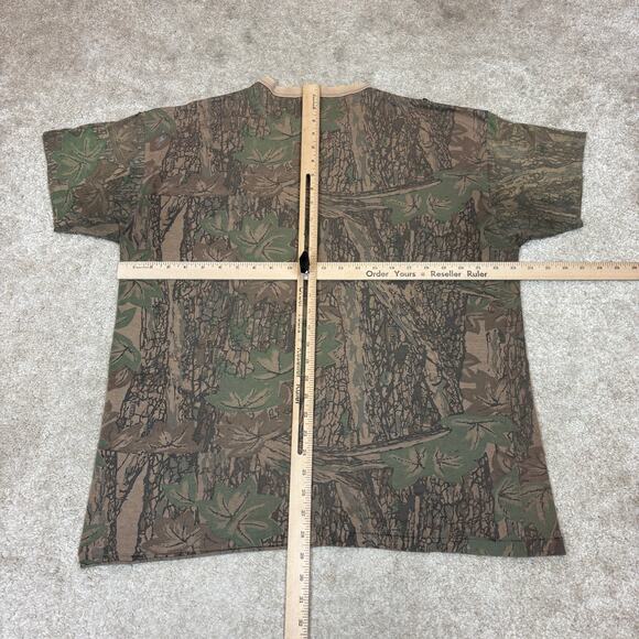 Vintage Real Tree Camo Single Stitch Distressed T Shirt Men's XL - Picture 3 of 11